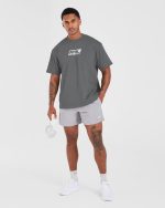 Retro Oversized T Shirt - Steel - Image 7