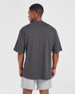 Craft Oversized T Shirt - Charcoal - Image 2