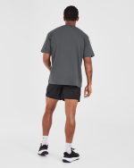 Athletics Oversized T Shirt - Charcoal - Image 4