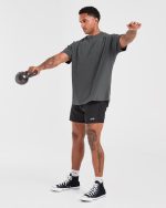 Gothic Oversized T Shirt - Charcoal - Image 8