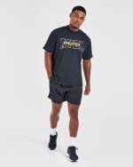 Athletics Oversized T Shirt - Navy - Image 3