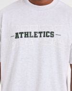 Athletics Oversized T Shirt - Grey Marl - Image 5