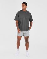 Lift Club Oversized T Shirt - Charcoal - Image 3