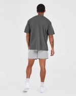 Lift Club Oversized T Shirt - Charcoal - Image 4