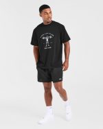 Lift Club Oversized T Shirt - Black - Image 3