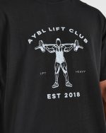 Lift Club Oversized T Shirt - Black - Image 6