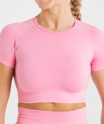 Empower Seamless Crop Top - Baby Pink - Image 5