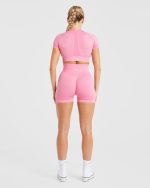 Empower Seamless Crop Top - Baby Pink - Image 4