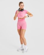 Empower Seamless Crop Top - Baby Pink - Image 8
