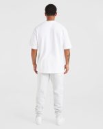 Essential Oversized Joggers - Grey Marl - Image 4