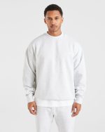Essential Oversized Sweater - Grey Marl