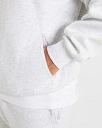 Essential Oversized Hoodie - Grey Marl - Image 6