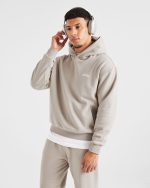 Essential Oversized Hoodie - Stone - Image 8