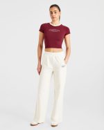 Courtside Straight Leg Joggers - Off White - Image 3