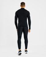 Essential Seamless 1/4 Zip Pullover - Black - Image 4