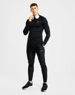 Essential Seamless 1/4 Zip Pullover - Black - Image 8