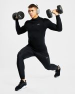 Essential Seamless 1/4 Zip Pullover - Black - Image 6