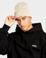 Embroidered Beanie - Beige - Image 6