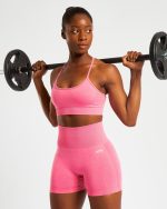 Empower Seamless Sports Bra - Pink Marl - Image 15