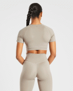 Staple Crop Top - Muted Taupe - Image 8