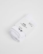 Everyday Embroidered Crew Socks (3 Pack) - White - Image 4