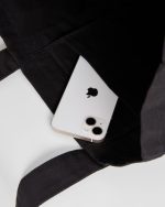 Branded Strap Tote Bag - Black - Image 4