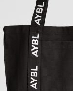 Branded Strap Tote Bag - Black - Image 3