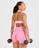 Essential Halterneck Sports Bra - Baby Pink - Image 8
