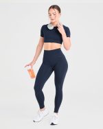 Staple Crop Top - Navy - Image 8