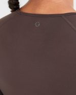 Staple Long Sleeve Crop Top - Coffee Brown - Image 6
