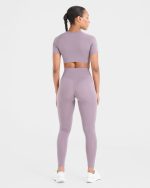 Staple Crop Top - Mauve Purple - Image 4