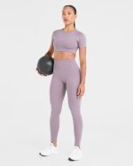 Staple Crop Top - Mauve Purple - Image 7