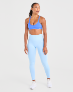 Essential Strappy Sports Bra - Summer Blue - Image 3