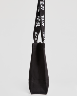 Branded Strap Tote Bag - Black - Image 5