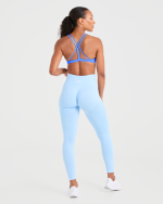 Essential Strappy Sports Bra - Summer Blue - Image 4