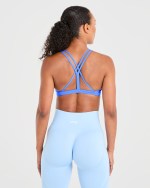 Essential Strappy Sports Bra - Summer Blue - Image 2