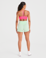 Essential Ruched Sports Bra - Hot Pink - Image 4