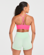 Essential Ruched Sports Bra - Hot Pink - Image 2
