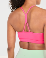 Essential Ruched Sports Bra - Hot Pink - Image 6
