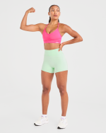 Essential Ruched Sports Bra - Hot Pink - Image 7