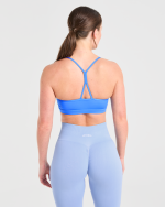 Essential Ruched Sports Bra - Summer Blue - Image 2