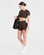 Branded Strap Tote Bag - Black - Image 2