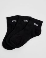 Everyday Ankle Socks (3 Pack) - Black - Image 2