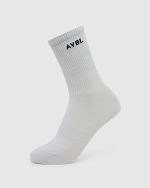 Everyday Crew Socks (3 Pack) - Black/White/Grey - Image 4