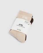 Everyday Crew Socks (3 Pack) - Nude/Mocha/Brown - Image 6