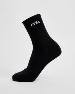 Everyday Crew Socks (3 Pack) - Black - Image 3