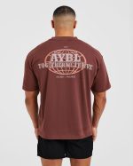 Global Oversized T Shirt - Burnt Red
