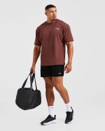 Global Oversized T Shirt - Burnt Red - Image 7