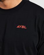 Essential Oversized T Shirt - Black/Red - Image 5