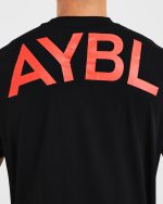 Essential Oversized T Shirt - Black/Red - Image 6
